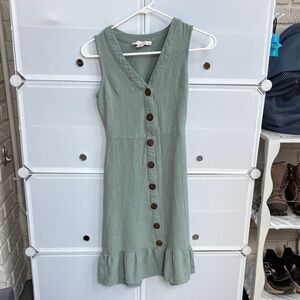 Monteau Sage Green Sleeveless Mini Dress
